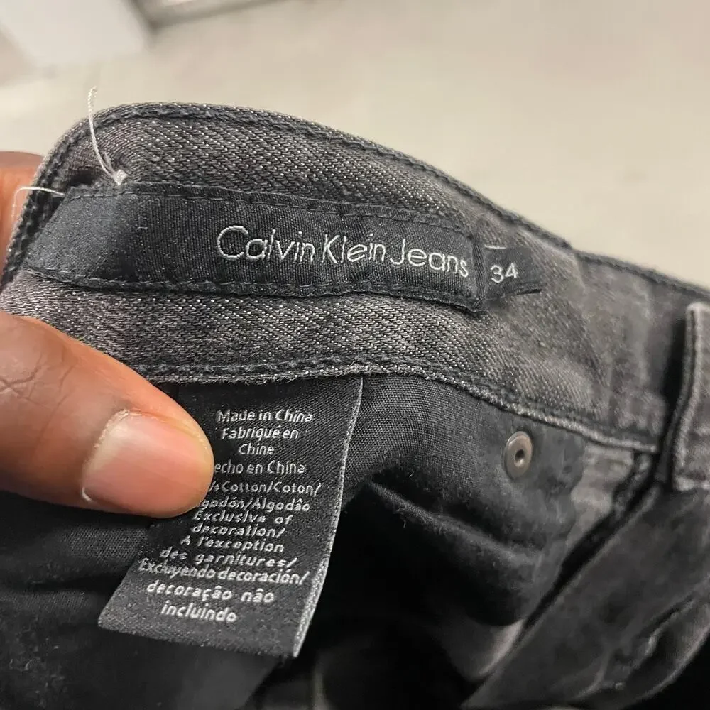 Y2K black Calvin Klein loose fit Jeans 34x29
